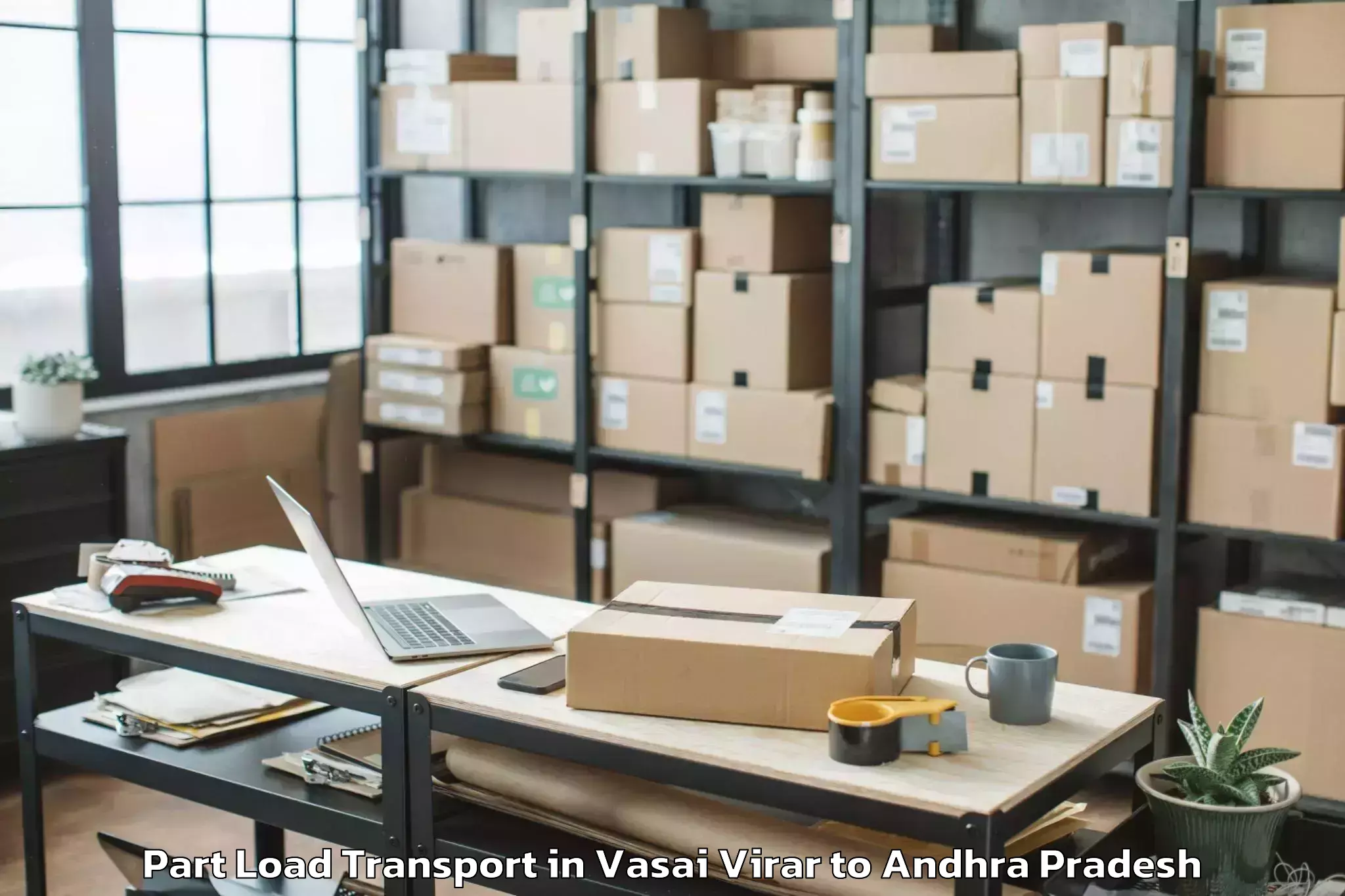 Leading Vasai Virar to Naidupet Part Load Transport Provider